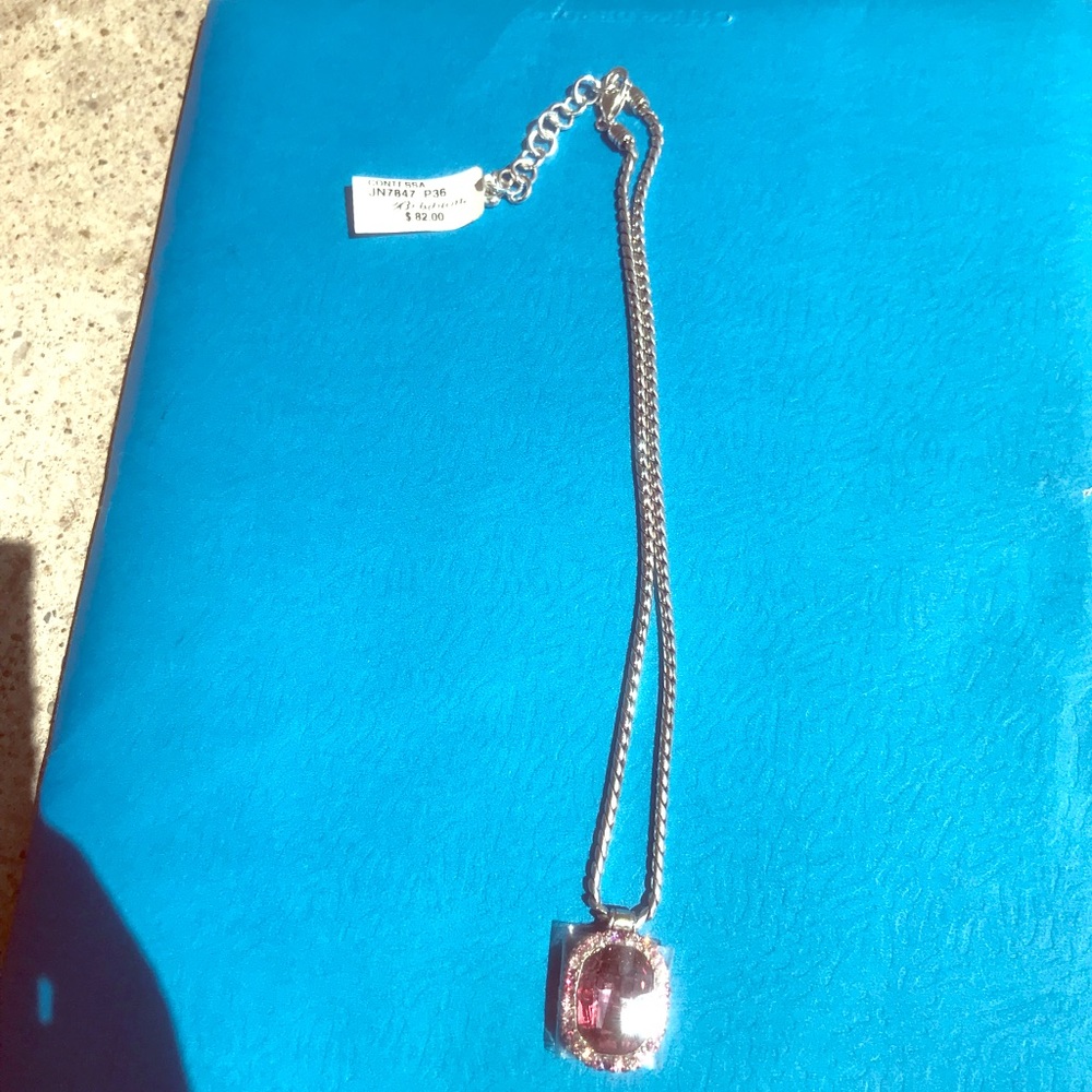 Brighton Necklace with Pink Gem